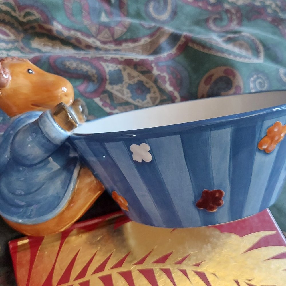 Harry & David tm 2007 Vintage Moose Pop Corn Bowl